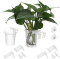 2 Pcs Aquarium Plant Holder, Aquarium Planter Cup for Aquaponic Plants Cultivation, Hanging Fish Tank Plant Holders, Transparent Hanging Pot for Fish Tank Aquaponic Plants, Water Feature Decoration