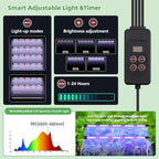 120-Cell Self-Watering Seed Starter Tray with Grow Light, 1–24H Timer, Humidity Dome, Soil pH Meter, Gloves, Seedling Tools – Indoor Seed Starting Kit for Plant Germination, Herbs, Vegetables, Flowers