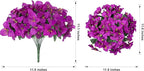 Fake Bougainvillea Artificial Flowers for Outdoors Spring Summer Decor, 4PCS Bougainvillea Outdoor Faux Plants Realistic Silk Flowers for Outside UV Resistant for Planter Patio Window Garden, Purple