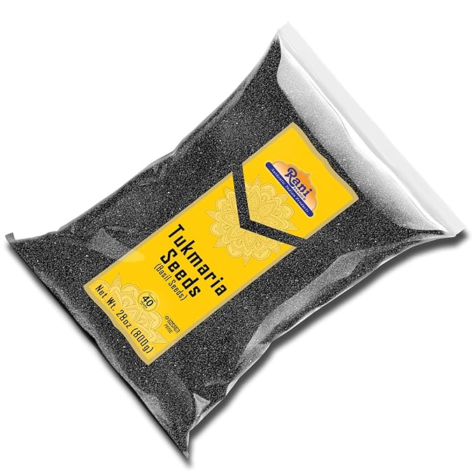 Rani Tukmaria (Holy Basil Seeds) 28oz (800g) Used for Falooda / Sabja Dessert, Spice & Ayurveda Herbal ~ All Natural | Gluten Friendly | NON-GMO | Kosher | Vegan | Indian Origin
