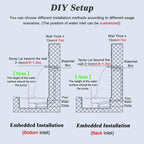 Stainless Steel Waterfall Spillway Kit - Straight Spout Fountain for Garden, Backyard & Pool Water Features - Enhance Your Outdoor Oasis with Elegant Water Flow