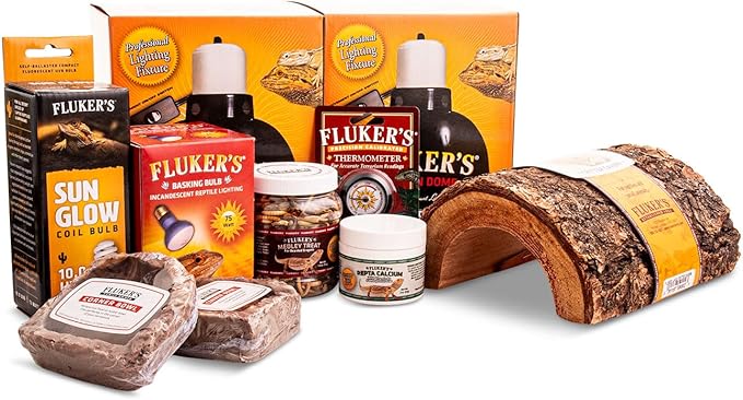 Fluker's Bearded Dragon Deluxe Starter Kit - Includes The Essentials Needed for a Bearded Dragon Habitat.