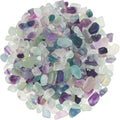 1 Lb/460g Pebbles for Indoor Plants, Bamboo, Sea Glass for Crafts, 0.2-0.35" Small Plant Pebbles for Pots Indoor Drainage, Fluorite Crystal Chips, Decorative Gravel for Aquarium, Fish Tank