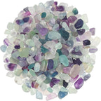 1 Lb/460g Pebbles for Indoor Plants, Bamboo, Sea Glass for Crafts, 0.2-0.35" Small Plant Pebbles for Pots Indoor Drainage, Fluorite Crystal Chips, Decorative Gravel for Aquarium, Fish Tank