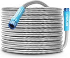 Aqua Joe AJSGH50 Stainless-Steel Garden Hose, Kink-Free Hose, 300 PSI Max, 50 Feet Long