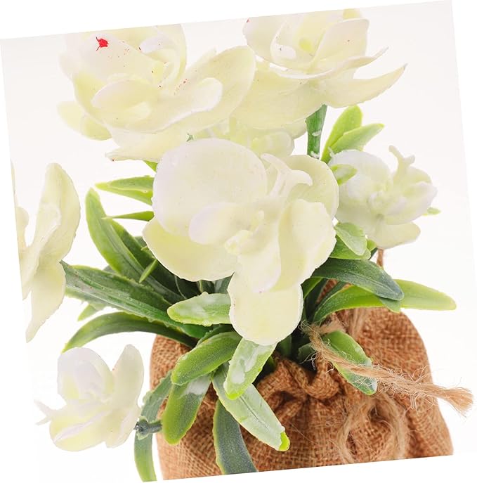 Ipetboom Realistic Phalaenopsis Orchid Bonsai Potted Faux Flowers for Home and Office Decoration Lifelike Artificial Phalaenopsis Pot for Table Bedroom Living Room DIY Floral Arrangement