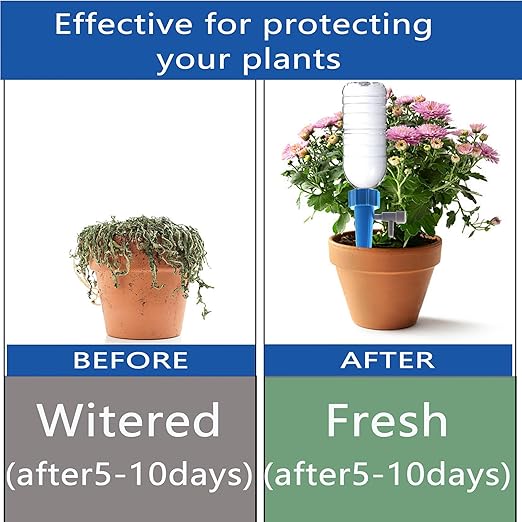 Self Watering Spikes 24 PCS, Auto Plant Watering Devices with Adjustable Release Control Valve Switch,Suitable for Indoor and Outdoor Plants Use