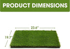 Artificial Grass Turf Grass for Dogs & Outdoor Use, Realistic Fake Lawn Grass for Patio, Garden, Balcony, Durable Turf for Indoor Outdoor Mats (23.6 x 19.7 in)