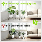 Adjustable Plant Stand Indoor - Modern Anti-Rust Metal Plant Stand, Heavy Duty Plant Stands Outdoor Corner, Fits 8.2 to 11 Inches Pots, Stable Plant Pot Flower Holder for Multiple Plant, Black - 1 Pack