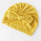 BQUBO Baby Turban Hats and Mittens Set Newborn Infant Hospital Hats Caps with Bows for Baby Boys Girls 0-12 Months