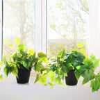 AceList 2 Pack Faux Plants Indoor, Realistic Fake Ivy Fake Plants Potted Plants Artificial Decor, Artificial Plants for Home Decor