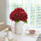 Leftover 3 Pcs Fall Hydrangea Artificial Flowers,21" Real Touch Faux Hydrangea Flowers and 3 PCS Butterflies Fall Hydrangea Stems,Fall Floral Arrangement Centerpiece Table,Wedding,Home Decor