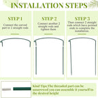 Tioncy 24 Pcs 24 H x 10 W Plant Support Stakes Cages for Garden, Metal Half Round Plants Tension Rods for Indoor Outdoor Large Tall Flower Vegetables Tomato Peony Rose Support