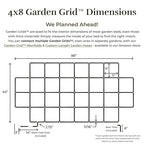 Garden Grid Watering System, 4x8 Cornerless | Garden Irrigation System for Garden Beds | Pre-Assembled, Waters Every Plant, USA-Made | Ideal for Beds w/Corner Posts or Curved Ends | 44"x88"