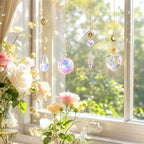 260 Pcs DIY Suncatcher Kits for Adults, Crystal Suncatcher Plant Decorations for Pots, Gold Garden Suncatchers for Windows Hanging Indoor Small Potted Plant Trellis, Sun Catcher Making Suppliers