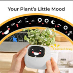 Smart Pet Planter, Smart Plant Pot, With Artificial Intelligence, Time Weather Display, And Multiple Expressions Animation,Lovely Plant Companion, For Desktop Decoration, Gifts,Plant-Free (Ivory)
