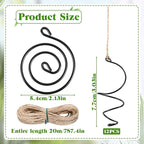 12 Pcs Air Plants Live Holders with Jute Ropes, Soilless Air Plant Hanger Hanging Plant Holder Succulent Hanging Display
