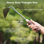 RESTMO Heavy Duty Hoe Garden Tool, Suitable for use on Hard Soil, Thickened Garden Hoe for Weeding, Digging Trenches, Planting Vegetables, and Loosening Soil