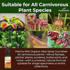 GARDENWISE 100% Organic Marina Mist Carnivorous Plant Food | Liquid Kelp Foliar Spray for Plants - Kelp Fertilizer for Venus Flytraps, Sundew, Butterworts, Pitcher Plants 16 Oz