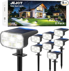 Solar Lights Outdoor Waterproof IP65, Super Bright LED,Cool Light 2 Lighting Modes Selectable, Solar Powered Yard Garden Solar Spot Lights for Outside Landscape Auto On/Off -8 Pack