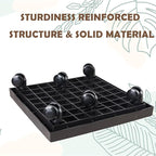 19.7 Inch Square Rolling Plant Caddy Saucer with Wheels, Heavy Duty Wheeled Planter Stand for Potted Plant, Coaster Roller Base Tray with Casters, Flower Pot Dolly Holder for Indoor Outdoor