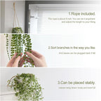 3 Packs Fake Hanging Plants with White Pots, 37" Artificial Hanging Plants for Wall Decor, Fake Plants Mandala Vine Indoor/Outdoor for Home Bathroom Bedroom Kitchen Office Room Decor