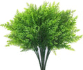 CATTREE Artificial Fern Shrubs, Plastic Boston Leaves Bushes Green Grass Fake Plants for Indoor Outdoor Garden Verandah Kitchen Office Party Table Centerpieces Wedding Christmas Decoration - 4 Pack
