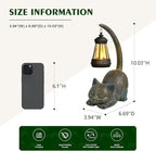 MININOVA Solar Garden Statues Cat Figurine with Solar Light Outdoor Decorations for Patio Yard Lawn Ornament Outdoor Housewarming Birthday Gift for Mom Grandma Friends