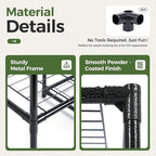 Bamworld Corner Plant Stand Indoor Metal Plant Shelf 5-Tier 11 Potted Flower Shelves Garden Black Plant Holder Rack for Garden Living Room Patio Morden Home Decor Gardening Gifts