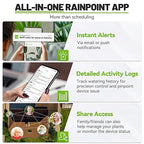 RAINPOINT Smart WiFi Solar Drip Irrigation System for indoor & Outdoor Use,APP Control Automatic Plant Waterer Device Kit Water Shortage Protection Push&Email Notification Grow Tent Water 10-20 Plants