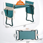 SUPER DEAL Folding Garden Kneeler and Seat with 2 Free Tool Pouches - EVA Foam Pad Protects Your Knees - Sturdy and Lightweight