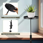 Teenyyou 2 Pcs Window Sill Plant Shelf 5.7''D x 12.4''H Adjustable Window Shelf Windowsill Clamp Tray for Indoor Plants Metal Windowsill Extension Tray Planter Floating Shelves for Indoor Outdoor