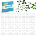 CoguZed 100 Pcs Plant Climbing Wall Fixture Clips, Self-Adhesive Plant Support Hooks for Indoor Outdoor Vines, White Sticky Vine Wall Clips, Multipurpose Wire Cable Organizer for Home Garden Decor
