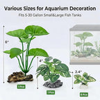 10 PCS Aquarium Decorations Silk Aquarium Plants Betta Fish Tank Decor Artificial Fish Tank Decorations Plants for Betta, Goldfish, Turtle & Reptile Tanks Ornament Accessories