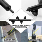 2Pcs Auger Drill Bit Planter, (3.7x11.8 and 1.9x14.5 in) Ruooson Spiral Auger for Planting Flower Bulb Auger, Rapid Planter Digger for 3/8" Hex Drive