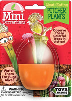 Toys By Nature Mini Terrarium Carnivorous Plant Bundle, 100% USA Made Complete Starter Kit Includes 2 Each of Flytraps, Pitcher Plants, Sundews, Easy to Grow Planting Seeds Just Add Water