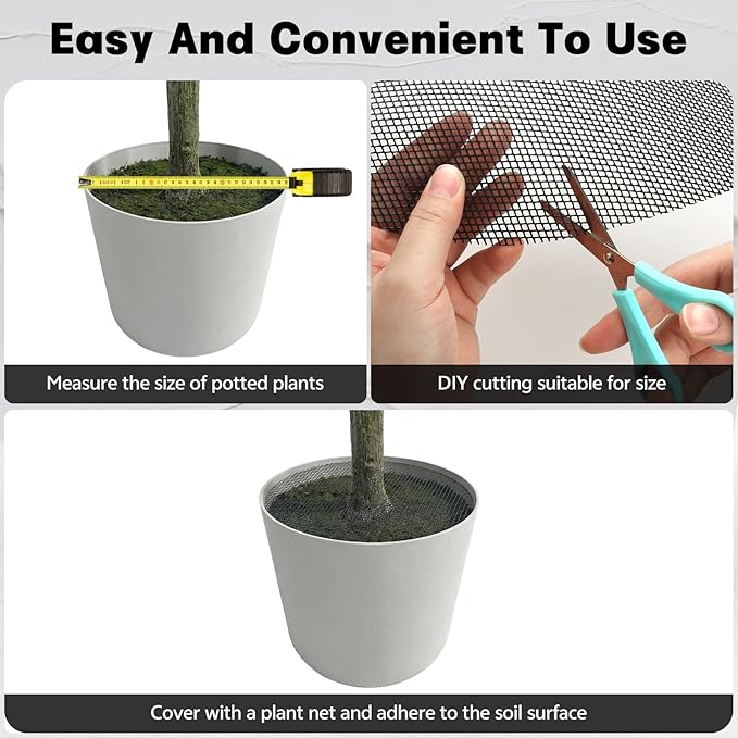 8Pcs Plant Pot Grid, Plant Pot Cover for Potted Plants, Pet Proof Plant Cover for Indoor & Outdoor Garden Plants, Cuttable Plant Protector from Animals, Cats, Dogs and Squirrels (15.7in)