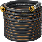 5/8 in. × 75 ft. High Flow Heavy Duty Garden Hose Flexible Hybrid Rubber Water Hose, No Memory Durable Premium Water Hose for Watering, Irrigation, Water Transfer Pump