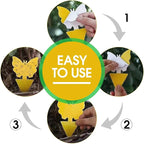 58 Pack Yellow Sticky Gnat Traps for Plants - Fungus Gnat Killer, Fruit Fly Traps for Indoors, Gnat Sticky Traps for Plants, Non-Toxic Kid and Pet Safe, Sunflower + Butterfly Shapes