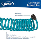 Orbit 26381 Coil Garden Hose, 25 Feet, with 8-Pattern Hose Nozzle (Blue)