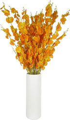 Tall Artificial Orchid Long Stem Silk Flowers 12 Pcs (Each 38.5”) for Wedding Festive Party Home Office Decoration, No Include Vase