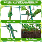 ROADPLUM Cucumber Trellis for Raised Garden Bed, Outdoor Sturdy Metal A-Frame Cucumber Trellis Support for Climbing Plants Vegetables and Fruits with Accessories, Easy installation and Easy Harvesting