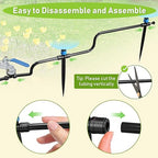118FT Drip Irrigation System, Garden Watering System, Quick-Connect Drip Irrigation Kit for Lawn Raised Bed Greenhouse, Plant Watering System with 1/4'' Drip IrrigationTubing, Drip Emitters,Connectors