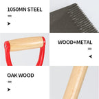 Flat Spade Garden Shovel Edging Shovels with Wooden Handle for Digging Gardening Planting Edging, 43 inches