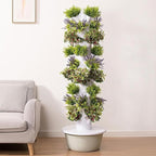 Hydroponic Tower Growing System, Vertical Garden, Suitable for Indoor and Greenhouse, Grow Herbs and Vegetables, Houseplant Farming with Water Circulation and Automatic Timer,9 Layer