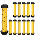 Qualirey Fly Traps for Indoor Outdoor Hanging Fruit Fly Stick Trap Sticky Mosquito for Home Insect 10 x 2.5 Inches(Yellow,12 Pcs)