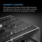 AC Infinity Humidity Dome, Heavy-Duty Germination Kit with 3 mm Thickest Dome, Sturdy Drip Tray, 5x8 Cell Seedling Tray, Vented Height Extension Panels, for Seed Starting, Propagation, Cloning Plants