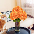 Leftover 3 Pcs Fall Hydrangea Artificial Flowers,21" Real Touch Faux Hydrangea Flowers and 3 PCS Butterflies Fall Hydrangea Stems,Fall Floral Arrangement Centerpiece Table,Wedding,Home Decor