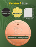 Mellbree Bird Bath Copper Disc & Clean Set, 0.6mm Reinforced 99.99% Pure Copper Cleaning Disk with Cleaning sponges Sandpaper and Microfiber Cloths for Cleaning Bird Baths and Bird Bath Disk