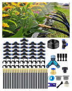 Drip Irrigation System,Automatic Garden Watering System,360° Adjustable Spray Sprinkler Kit, Easy Installation No Tools, Fine Mist Watering forGarden,Patio,Potted Plants,Courtyard Watering System